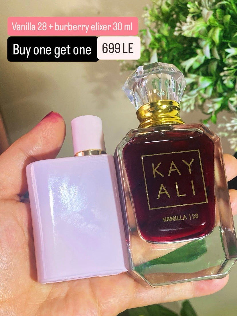 Kayali 28 (50ml) + Burberry Her Elixir (30m)