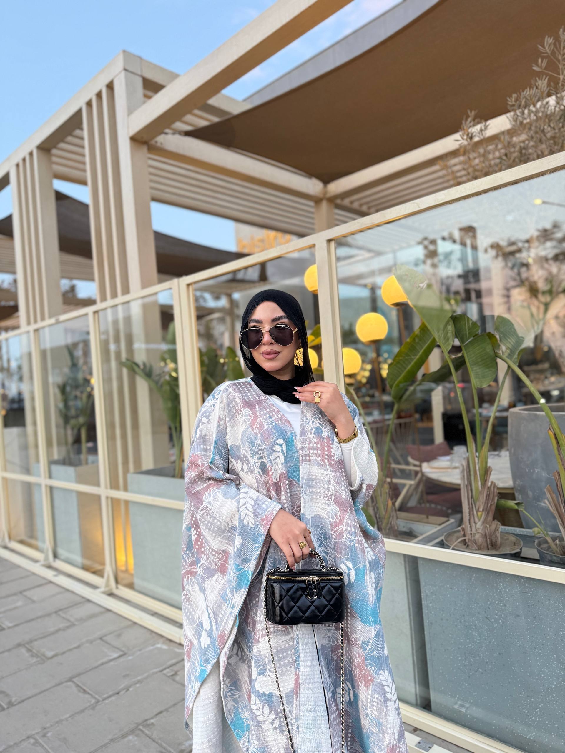 Flora Wrap Statement Abaya