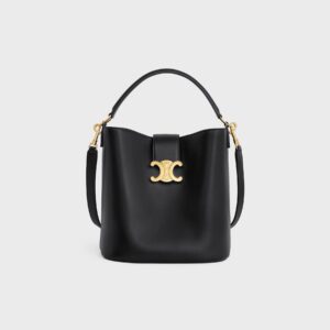 CELINE Medium Bucket Louise in Smooth Calfskin – Black out let