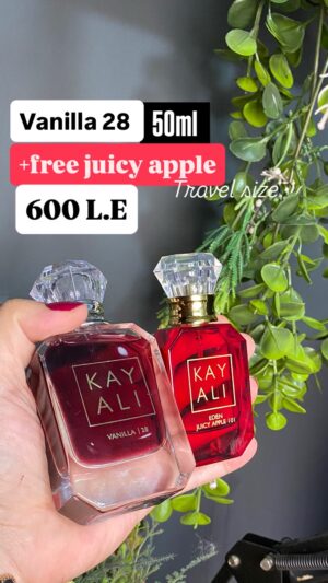 Buy 1 get 1 Kayali Vanilla 28 – 50ml + Free Juicy Apple Travel Size