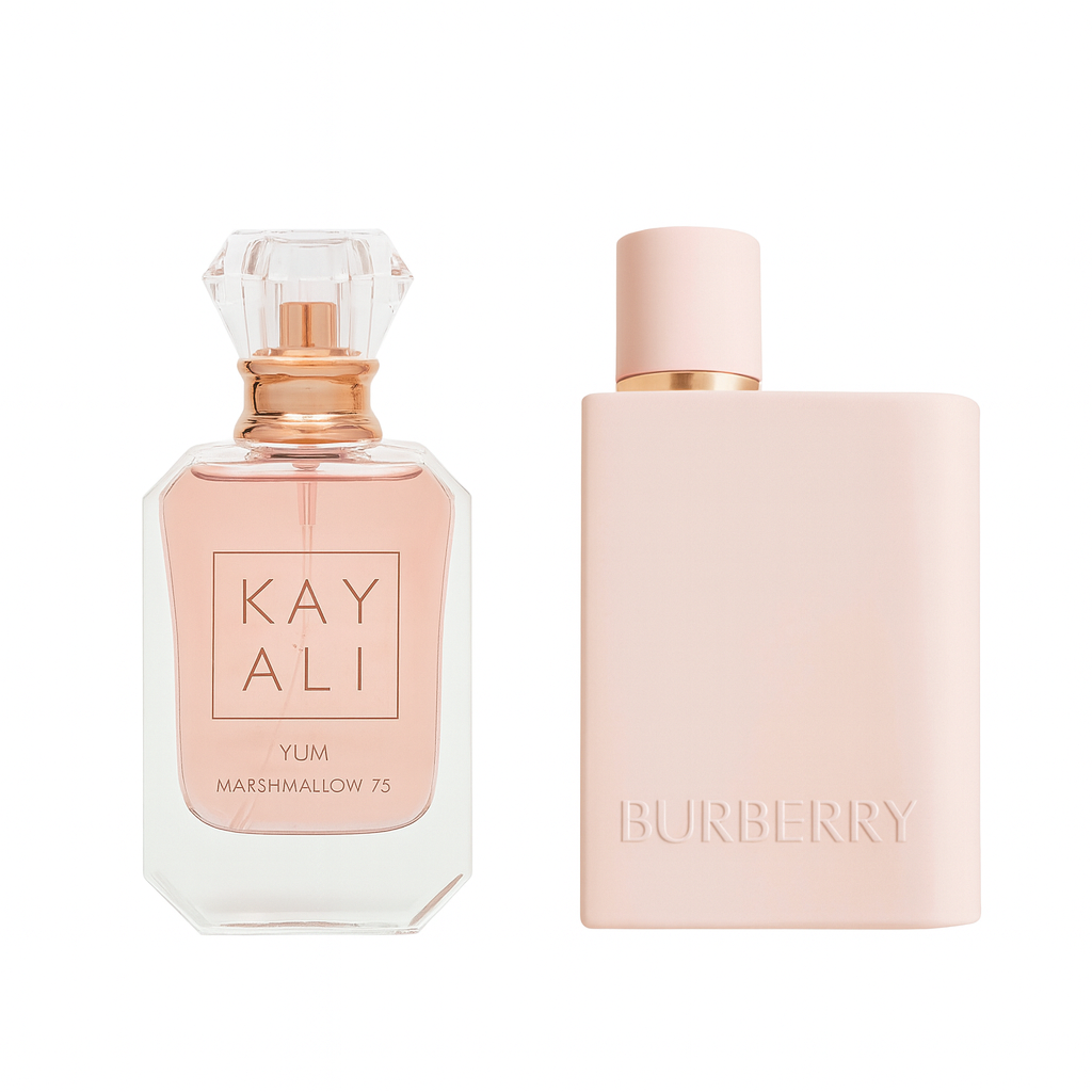 A super eva Bundle: Kayali Yum Boje Marshmallow 30 ml + Burberry Her Elixir 30 ml